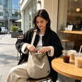 thumbnail image 1 of Large Capacity Drawstring Tote Bag Japanese Style Shoulder Crossbody Bag, Spacious Storage Secure Closure Quick Access Organizer, For Work Travel Shopping Commute Daily Use, 1 of 6