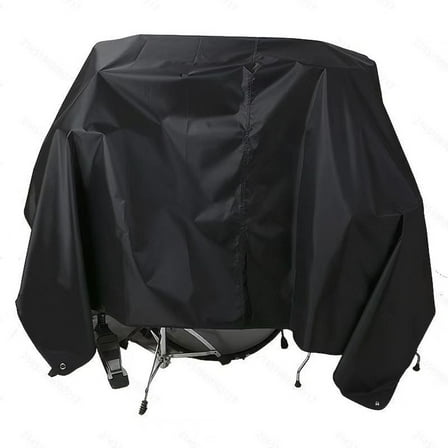 Large Capacity Drum Set Cover In Black Provides Reliable Protection Outdoors