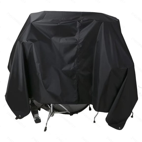 Large Capacity Drum Set Cover in Black Provides Reliable Protection Outdoors