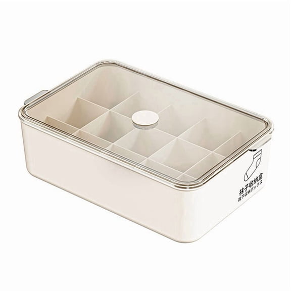 Large Capacity Dustproof Storage Box for Underwear and Socks Organizer Storage Box A Fifteen-Cell Box with A Lid