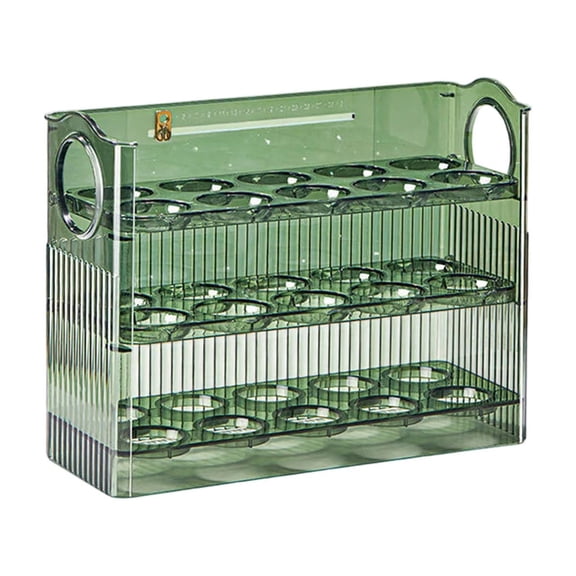 Large Capacity Egg Holder Tray, Refrigerator Organizer Bins, Clear Plastic Container Drawer for Egg