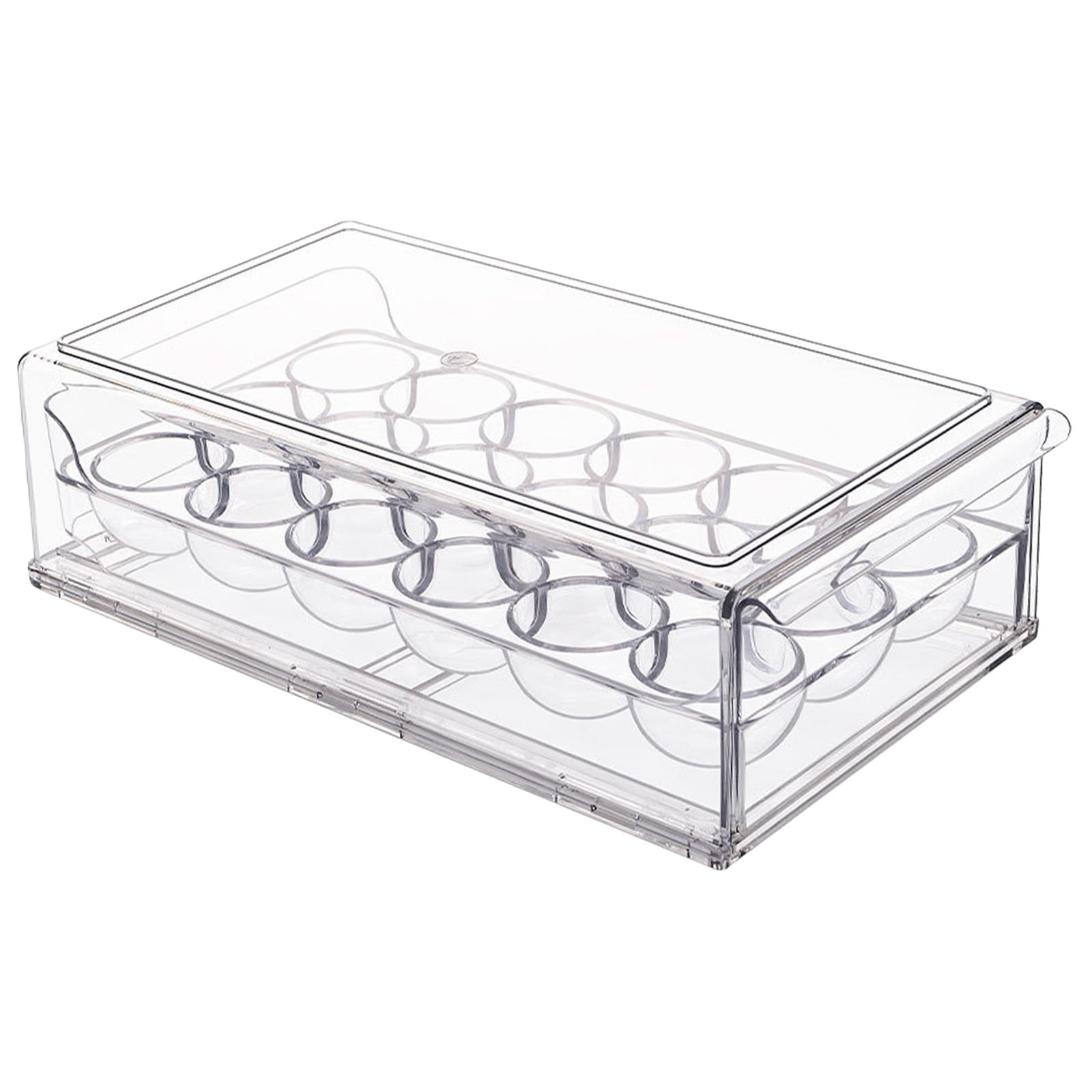 Large Capacity Egg Storage Box,Egg Storage For Refrigerator Stackable 12 /18Egg Holder For Fridge Refrigerator Organizer Transparent Egg Dispenser