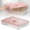 thumbnail image 1 of Large Capacity Egg Tray with Lid, Refrigerator Egg Carrier for 24 Eggs, Reusable Storage Container To Keep Eggs Fresh, Home Refrigerator Organizer, 1 of 5