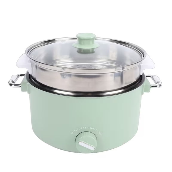 Large Capacity Electric Hot Pot 101.44oz - Non-Stick Multi-Cooker for Stir-Fry, Fondue, Steak & Noodles - Portable Plug-in Cooker for Dorm, Camping, Party, RV