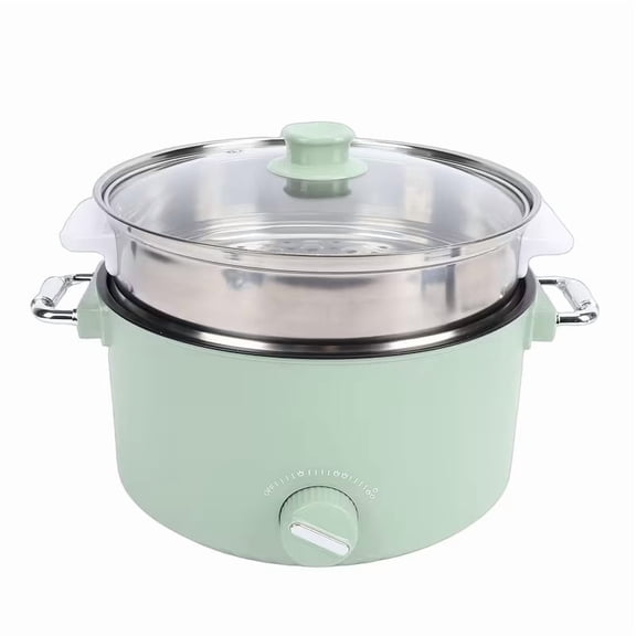 Large Capacity Electric Hot Pot 101.44oz - Non-Stick Multi-Cooker for Stir-Fry, Fondue, Steak & Noodles - Portable Plug-in Cooker for Dorm, Camping, Party, RV