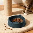 thumbnail image 1 of Large Capacity Elevated Cat Bowl | 250Ml Wide Shallow Pet Food & Water Dish | Ergonomic Design Protects Neck & Prevents Whisker Fatigue | Non-Slip Base | Blue Plastic, 1 of 6