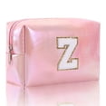 thumbnail image 1 of Large Capacity Embroidered Alphabet Makeup Bag Travel Toiletry Clutch Fashionable Storage Cosmetic Handbag Organizer for Women, 1 of 9