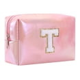 thumbnail image 1 of Large Capacity Embroidered Alphabet Cosmetic Bag Travel Toiletry Storage Clutch Handbag for Women Girls Makeup Organizer, 1 of 9