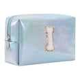 thumbnail image 1 of Large Capacity Embroidered Alphabet Cosmetic Makeup Bag Toiletry Travel Storage Clutch Handbag, 1 of 9