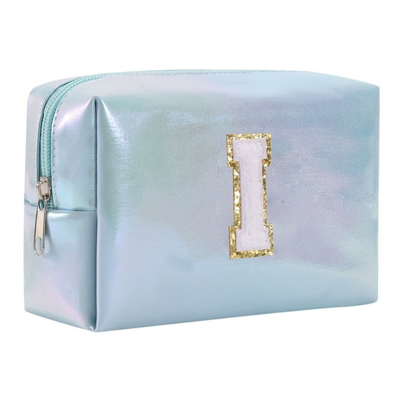 Large Capacity Embroidered Alphabet Cosmetic Makeup Bag Toiletry Travel Storage Clutch Handbag