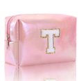 thumbnail image 1 of Large Capacity Embroidered Alphabet Cosmetic Organizer Travel Toiletry Storage Clutch Handbag for Women, 1 of 8