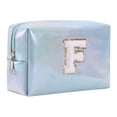 thumbnail image 1 of Large Capacity Embroidered Alphabet Makeup Bag Travel Storage Clutch Handbag for Toiletries and Cosmetics, 1 of 9