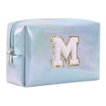 thumbnail image 1 of Large Capacity Embroidered Alphabet Makeup Bag - Versatile Toiletry Organizer Travel Storage Clutch Handbag for Cosmetics and, 1 of 9