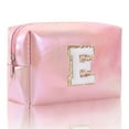 thumbnail image 1 of Large Capacity Embroidered Alphabet Makeup Bag for Toiletries Travel Storage and Clutch Handbag Use, 1 of 7