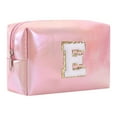thumbnail image 1 of Large Capacity Embroidered Alphabet Makeup Bag for Travel Storage and Toiletry Use - Stylish Clutch Handbag for Cosmetics, 1 of 9