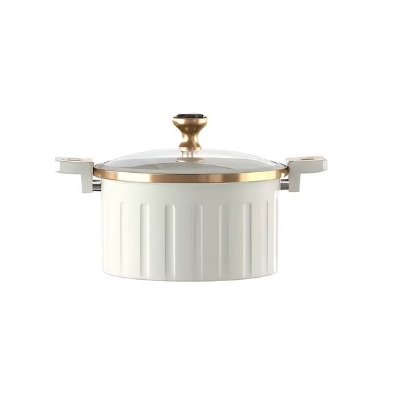 Large Capacity Enamel Stew Pot 8 Quart Nonstick Double-Handle Cookware for Holiday Feasts, Family Dinners & Daily Meals
