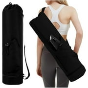 Large Capacity Exercise Yoga Mat Bag Multifunction Storage Bag Waterproof Fitness Bag Adjustable Shoulder Strap Full-Zip Canvas