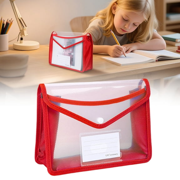 Large Capacity Expandable File Bag, No Dividers Clear Folder for Bills, Receipts, Paperwork & Letter Storage