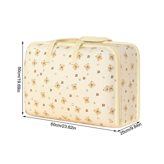 Large-Capacity Fabric Storage Tote for Quilts, Clothes & Everyday Essentials, Durable Fabric Organizer Bag for Home Moving and Travel Use,90L