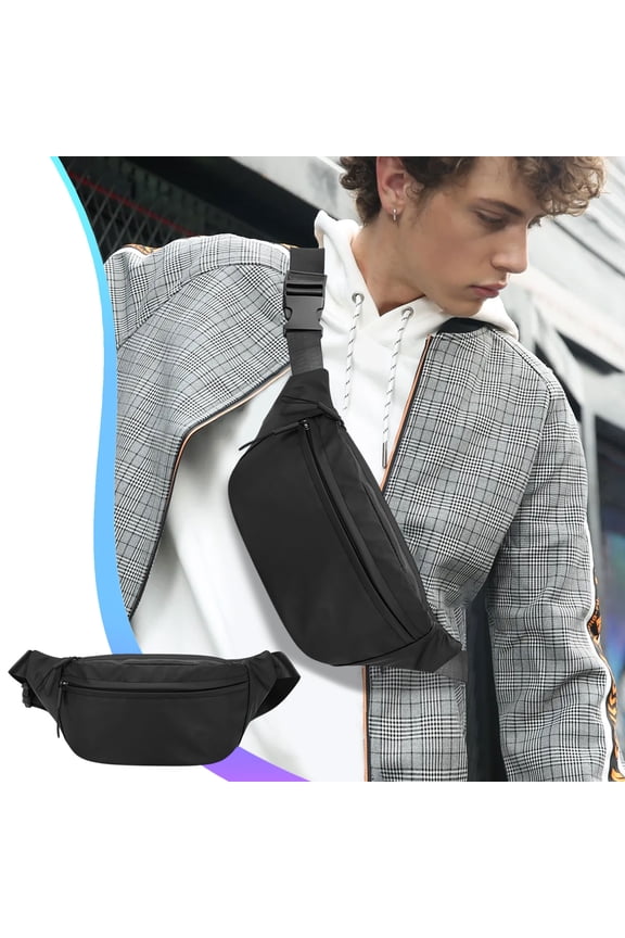 Large Capacity Fanny Pack Crossbody Sling Chest Bag For Men Women Lightweight Nylon Belt Pack Travel Running Hiking Outdoor Sports Shoulder Bag