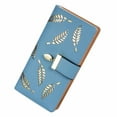 thumbnail image 1 of Large Capacity Fashion Backpack Clearance, Furenl Women's Long Bifold Wallet Leather Card Holder Purse Zipper Buckle Elegant Clutch Wallet Handbag for Women, Blue, 1 of 9