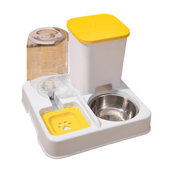 Large Capacity Feeder 2in1 Water Dispenser and Bowl Small Dog Cats Automatic Feeder for Daily Watering Feeding