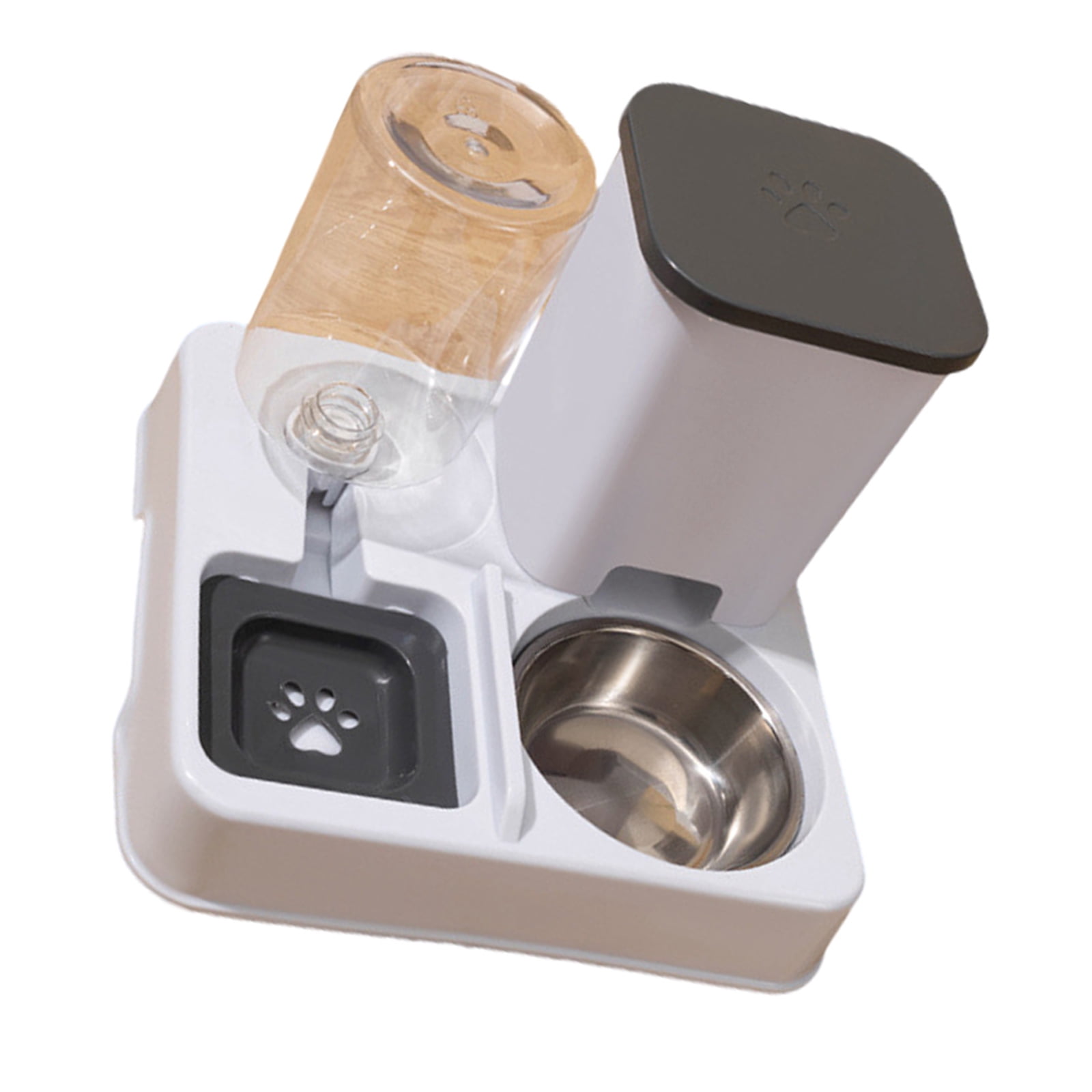 Large Capacity Feeder 2in1 Water Dispenser and Bowl Small Dog Cats Automatic Feeder for Daily Watering Feeding