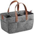 thumbnail image 1 of Large Capacity Felt Diaper Caddy Organizer, Kids Toy Storage Bag, Multi-Use Nursery Storage Tote Bag-Perfect For Changing Tables, Car Travel, Baby Care Trouble Free Option For New Moms, 1 of 3