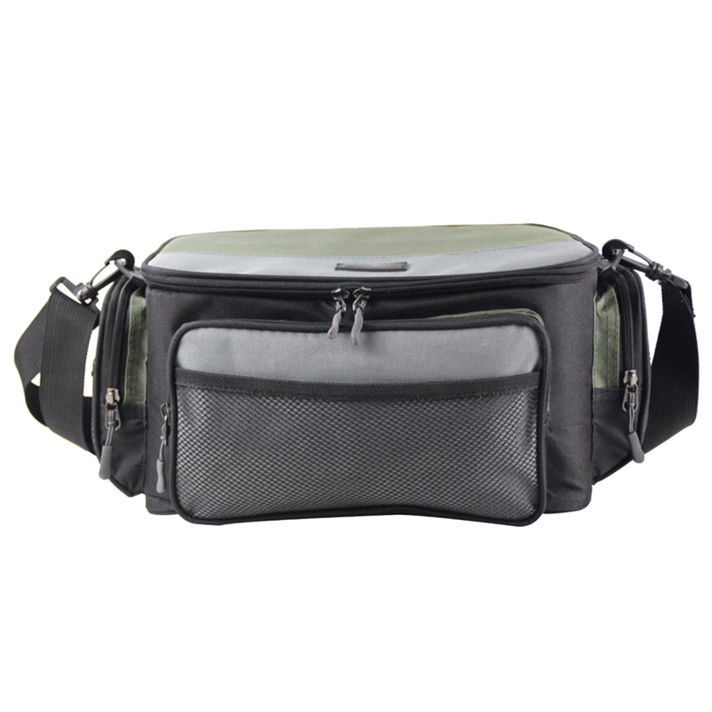 BQBQERT Large Capacity Fishing Tackle Bag Convenience Fishing Gear Storage Bag Multipockets Carrying Pouches Fishing Accessoris