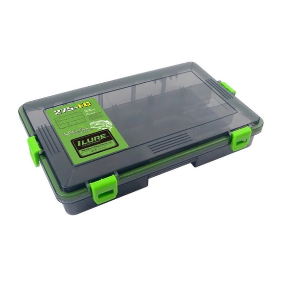 Large-Capacity Fishing Tackle Box, Water-Resistant Plastic Hook Lure Bait Storage Tray Organizer