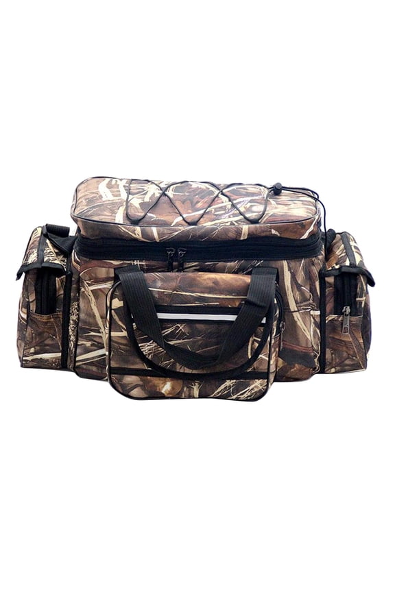 -Large Capacity Fishing Tackle Storage Bag Waterproof Oxford Crossbody Holdall with Padded Shoulder Strap