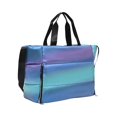 thumbnail image 1 of Large Capacity Fitness Bag Gym Bag Travel Bag PU Leather Luggage Bag, 1 of 17