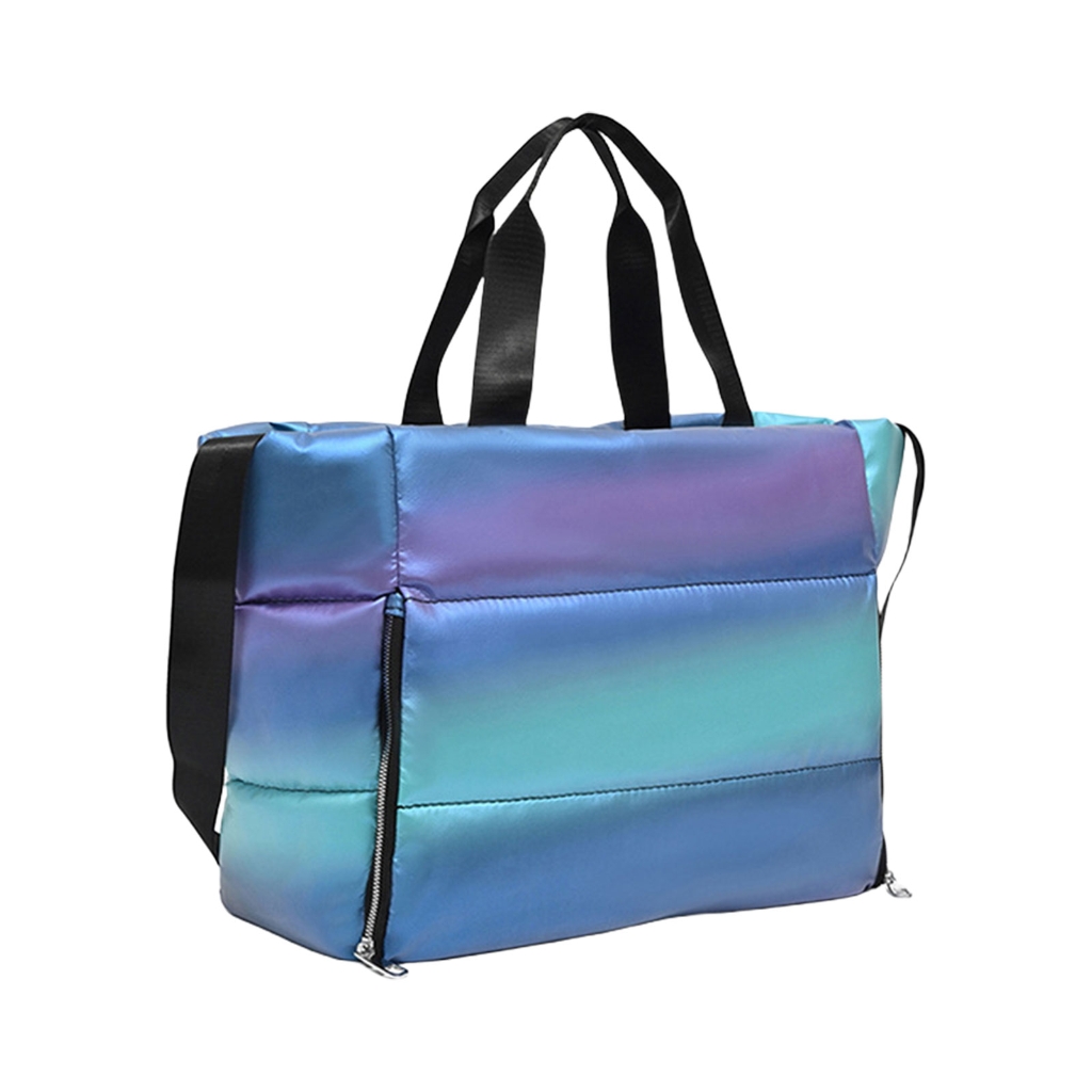 Large Capacity Fitness Bag Gym Bag Travel Bag PU Leather Luggage Bag