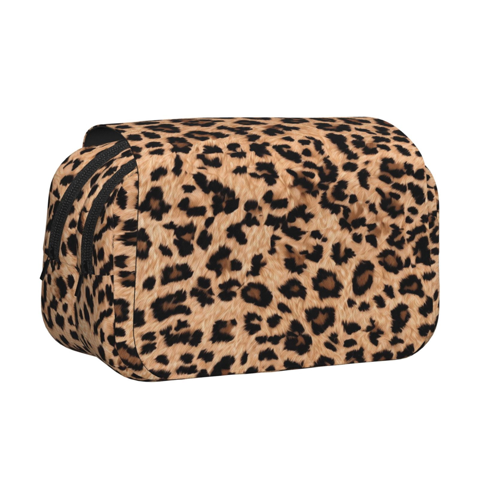 Large-Capacity Flip-Top Double-Layer Pencil Case, Multi-Functional Pocket Pen Case, Durable Stationery Organizer Animal Leopard Pattern (2)