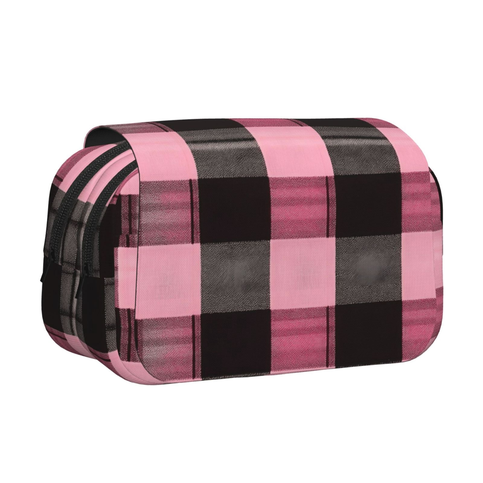 Large-Capacity Flip-Top Double-Layer Pencil Case, Multi-Functional Pocket Pen Case, Durable Stationery Organizer Hotpink Buffalo Plaid Check Tartan Scotland_4