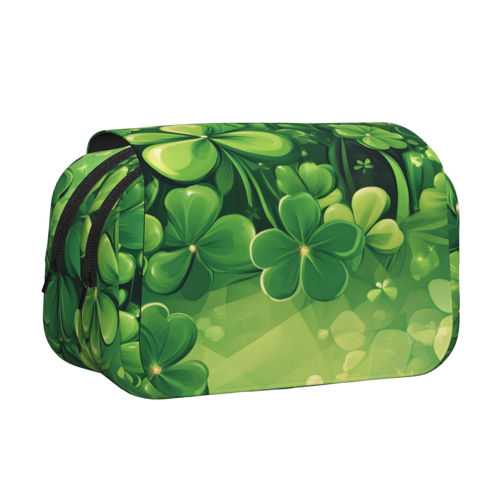 Large-Capacity Flip-Top Double-Layer Pencil Case, Multi-Functional Pocket Pen Case, Durable Stationery Organizer Lucky Charm St