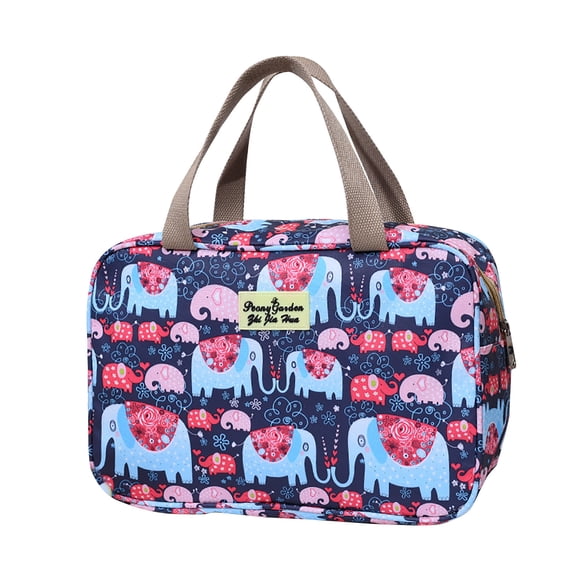 Large Capacity Floral Travel Toiletry Bag – Waterproof Cosmetic Pouch with Handle,Portable Hanging Wash Bag for Shaving Kit & Beauty