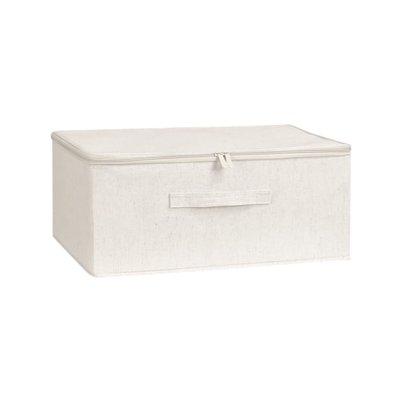 Large Capacity Foldable Cloth Storage Box with Zipper for Clothes Blankets and Home Organization