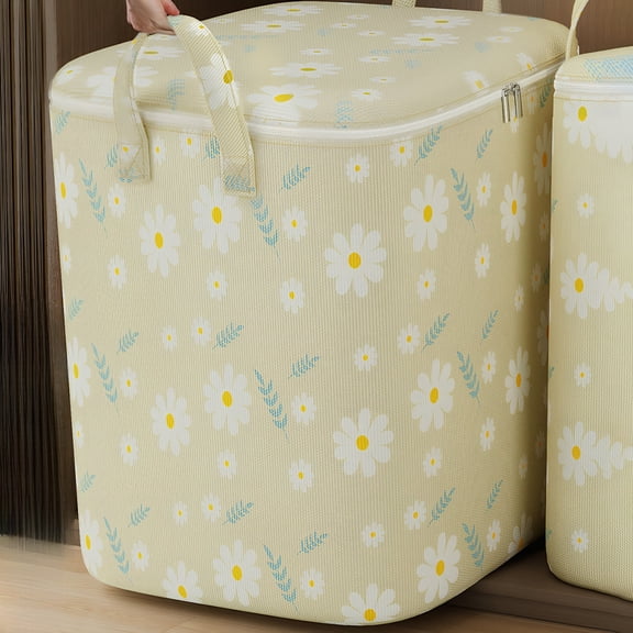 Large Capacity Foldable Storage Bag 210L, Fabric Clothes Organizer Box for Bedding, Blankets, Wardrobe, Moving and Car Trunk