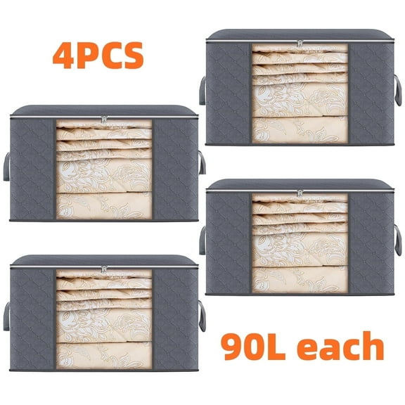 Torio Large Capacity Foldable Storage Bag, Eco-Friendly, Waterproof Organizing Bin for Clothes, Bedding & Seasonal Storage