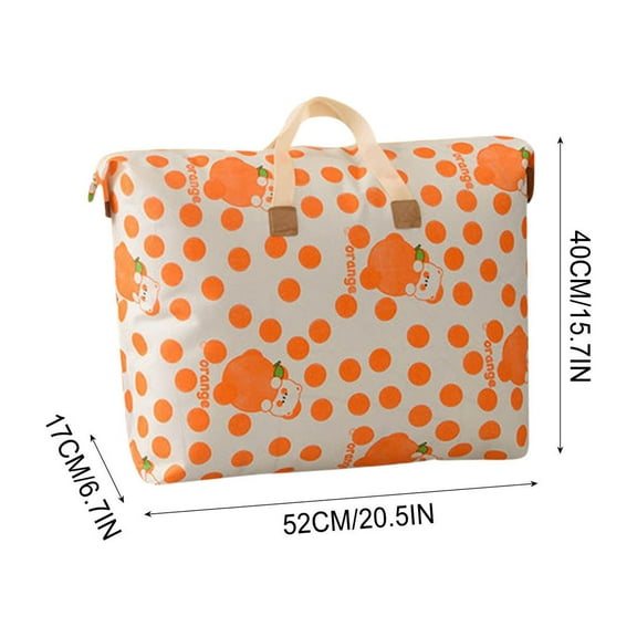 Large Capacity Foldable Storage Bag with Handle, Non-Woven Fabric Quilt and Blanket Organizer, Clothes, Pillows, and Bedding Storage Solution