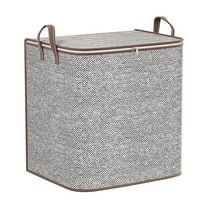Large Capacity Foldable Storage Bag with Handle | Non-Woven Fabric Zipper Organizer | Space-Saving Collapsible Container for Home & Travel