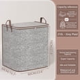thumbnail image 1 of Large Capacity Foldable Storage Bag with Zipper Closure and Handle Non-Woven Fabric Organizer for Home Storage and Travel Use, 1 of 4