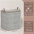 thumbnail image 1 of Large Capacity Foldable Storage Bag with Zipper Closure and Handle Non-Woven Fabric Organizer for Home Storage and Travel Use, 1 of 4