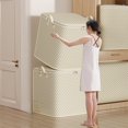 thumbnail image 1 of Large Capacity Foldable Storage Bags, Thick Non‑Woven Moving Bags with Reinforced Handles Oversized Quilt Clothing Storage Organizer for Comforter, Blanket, Bedding, Pillows, Moving Packing, 1 of 5