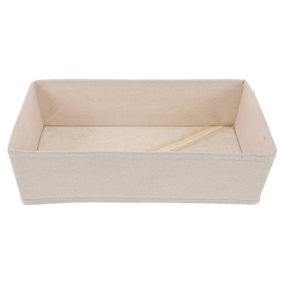 FONDOTIN Beige Fabric Clothes Organizer Box Foldable Storage Solution