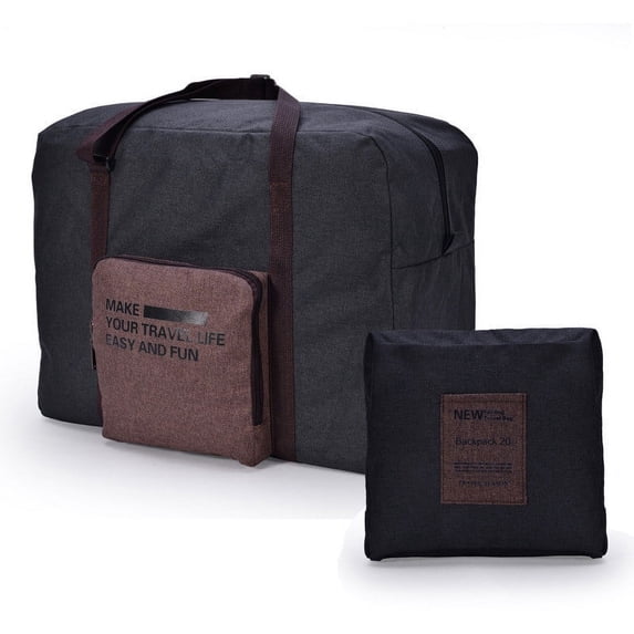Large Capacity Foldable Travel Bag, Portable Luggage Bag with Zippers for Weekend Trips, Gym, and Sports, Compact Travel Storage Bag for Men and Women