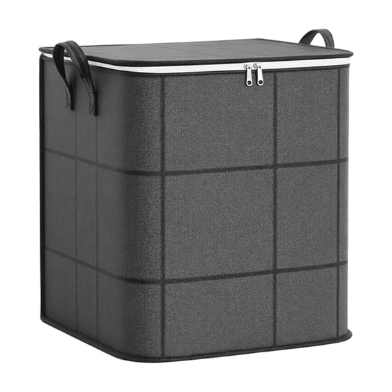 Large Capacity Foldable Wardrobe Storage Box, Household Double Zipper with Handle Clothing and Quilt Storage Bag D