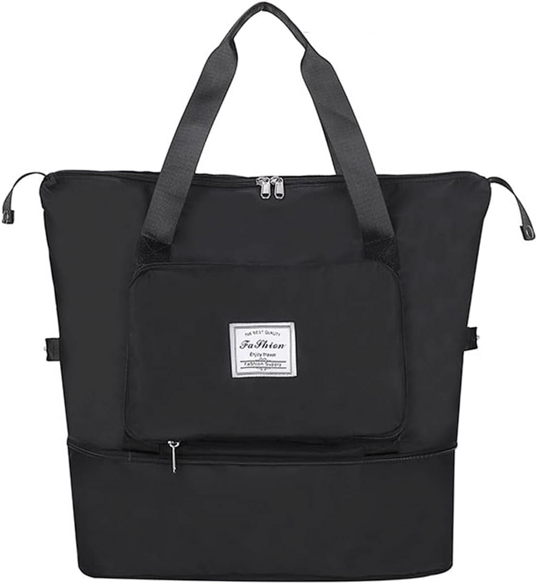 Large Capacity Folding Travel Bag Dry Wet Separated Foldable Gym Bag ...