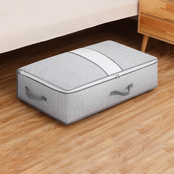 Large Capacity Folding Wardrobe Storage Box, Non-Woven Fabric Organizer with Lid, Stackable Sweater and Pants Storage for Bedroom, Closet and Home Organization